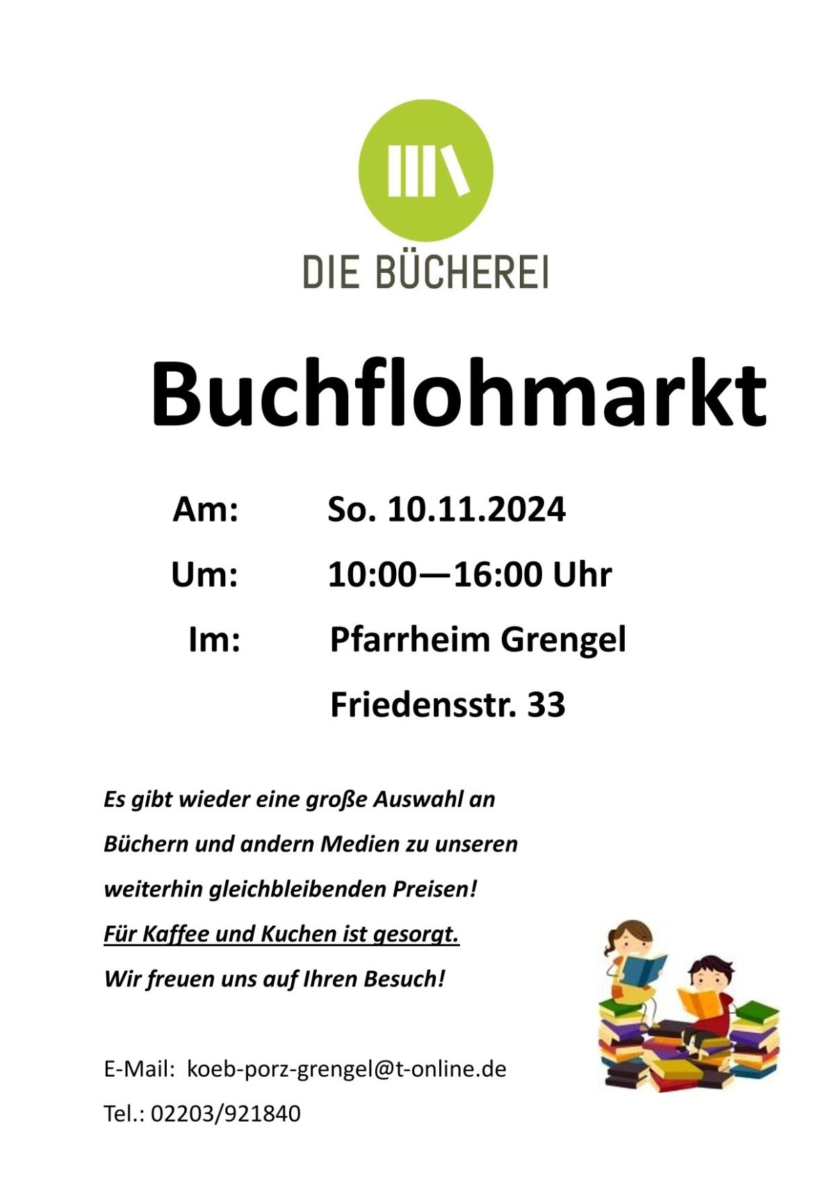 Buchflohmarkt Plakat Herbst 2024