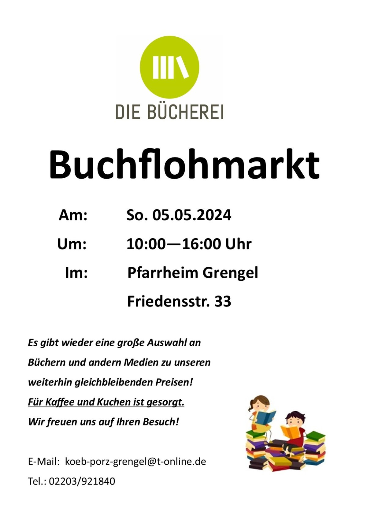 Buchflohmarkt Plakat Mai 2024
